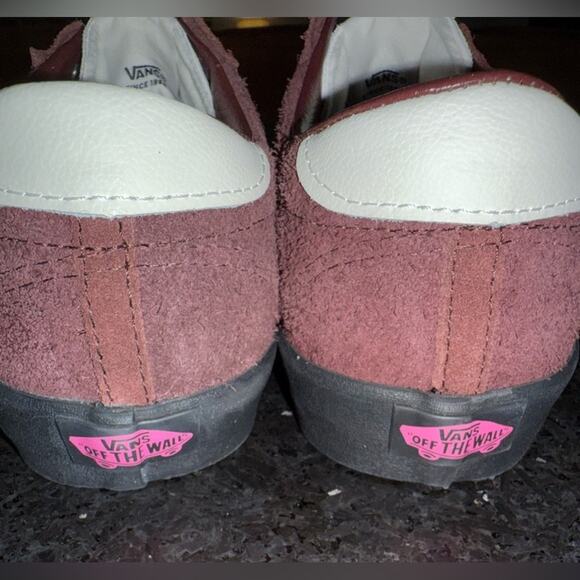 NEW VANS BURGUNDY BROWN SPORT LOW SNEAKERS UNISEX GENUINE SUEDE LEATHER SZ W 8 - Picture 9 of 13